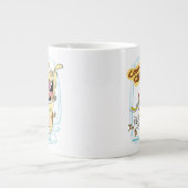 Kuh und Hühnchen lachen Grafik Jumbo-Tasse (Vorderseite)