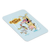 Kuh und Hühnchen lachen Grafik Magnet (Rechte Seite)