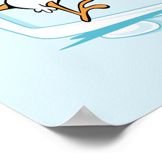 Kuh und Hühnchen lachen Grafik Poster (Ecke)