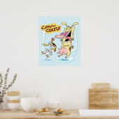 Kuh und Hühnchen lachen Grafik Poster (Küche)