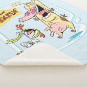 Kuh und Hühnchen lachen Grafik Sherpadecke (3/4)