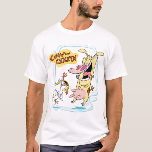 Kuh und Hühnchen lachen Grafik T-Shirt