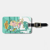 Kuh und Hühnchen mit grafischer Darstellung Gepäckanhänger (Vorderseite horizontal)