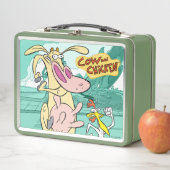 Kuh und Hühnchen mit grafischer Darstellung Metall Brotdose (Beispiel)