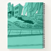 Kuh und Hühnchen mit grafischer Darstellung Notizblock (Rückseite)