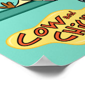 Kuh und Hühnchen mit grafischer Darstellung Poster (Ecke)