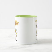 Kuh und Hühnchen mit grafischer Darstellung Tasse (Zentrum)