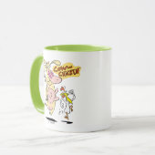 Kuh und Hühnchen mit grafischer Darstellung Tasse (Vorderseite Links)