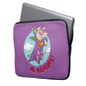 Kuh und Hühnchen Super Cow Al Rescate! Laptopschutzhülle (Vorderseite Links)