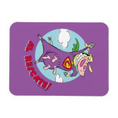 Kuh und Hühnchen Super Cow Al Rescate! Magnet (Horizontal)