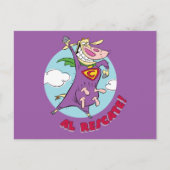 Kuh und Hühnchen Super Cow Al Rescate! Postkarte (Vorderseite)