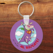 Kuh und Hühnchen Super Cow Al Rescate! Schlüsselanhänger (Vorderseite)