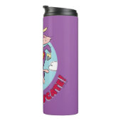 Kuh und Hühnchen Super Cow Al Rescate! Thermosbecher (Nach rechts gedreht)