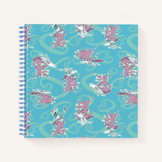 Kuh und Hühnchen-Super-Kuh-Muster Notizblock (Vorderseite)