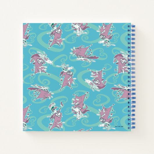 Kuh und Hühnchen-Super-Kuh-Muster Notizblock (Rückseite)