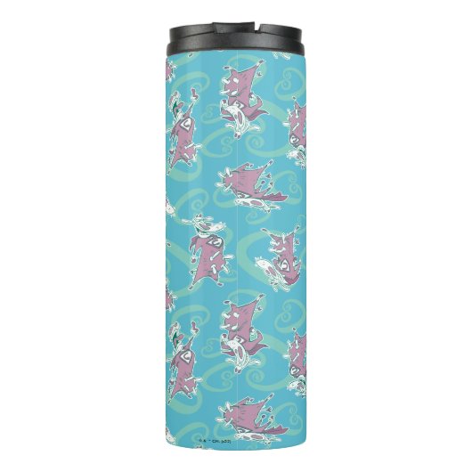 Kuh und Hühnchen-Super-Kuh-Muster Thermosbecher (Rückseite)