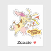 Kuh- und Hühnerstück-Grafik Aufkleber (Blatt)