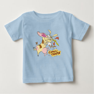 Kuh- und Hühnerstück-Grafik Baby T-shirt