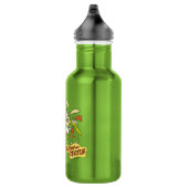 Kuh- und Hühnerstück-Grafik Edelstahlflasche (Rechts)