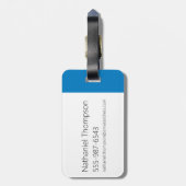 Kuh- und Hühnerstück-Grafik Gepäckanhänger (Rückseite vertikal)