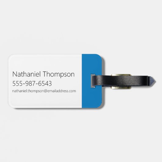 Kuh- und Hühnerstück-Grafik Gepäckanhänger (Rückseite horizontal)