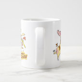 Kuh- und Hühnerstück-Grafik Jumbo-Tasse (Rückseite)