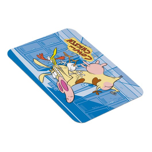 Kuh- und Hühnerstück-Grafik Magnet (Rechte Seite)