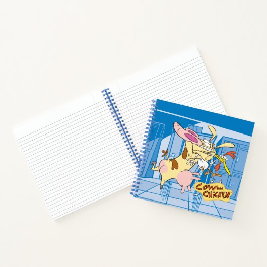 Kuh- und Hühnerstück-Grafik Notizblock (Innenseite)