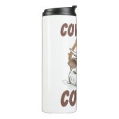 Kuh und Kaffee , Die lustige Western Mädchen Thermosbecher (Nach links gedreht)