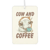 Kuh- und Kaffeepause, Funny Western Girl Autolufterfrischer (Vorderseite)