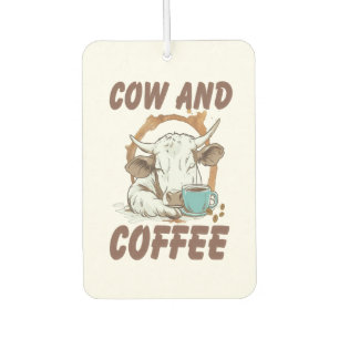 Kuh- und Kaffeepause, Funny Western Girl Autolufterfrischer
