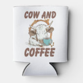 Kuh- und Kaffeepause, Funny Western Girl Dosenkühler (Vorderseite)