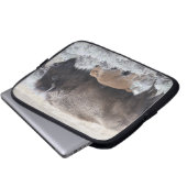 Kuh und Kalb Bison, Gelbstein Laptopschutzhülle (Vorne Knopf)