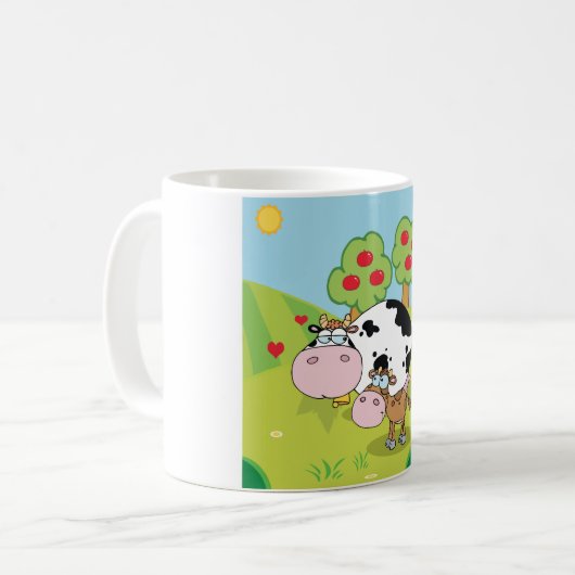 Kuh und Kalb Kaffeetasse (Vorderseite Links)