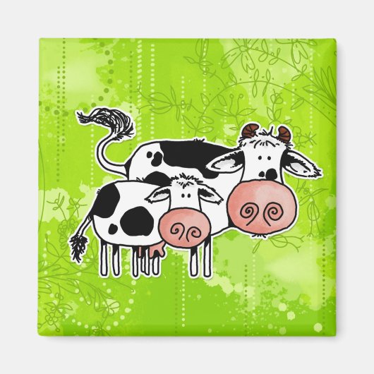 Kuh und Kalb Magnet (Vorne)