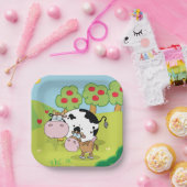 Kuh und Kalb Pappteller (Party)