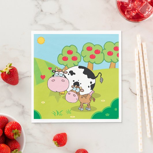 Kuh und Kalb Serviette