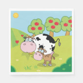 Kuh und Kalb Serviette (Vorderseite)