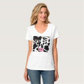 Kuh- und Kuhdruck T-Shirt (Vorderseite Vollansicht)