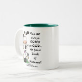 Kuh und Ladybug COWnt auf Gott Zweifarbige Tasse (Vorderseite Links)