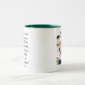 Kuh und Ladybug COWnt auf Gott Zweifarbige Tasse (Mittel)