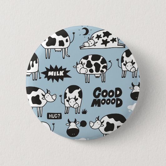 Kuh und Milch Button (Vorderseite)