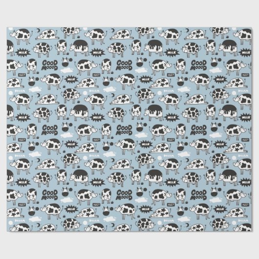 Kuh und Milch Geschenkpapier (Flach)