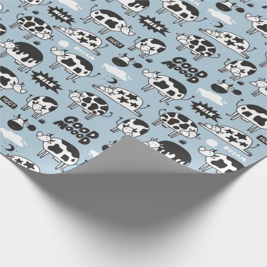 Kuh und Milch Geschenkpapier (Ecke)