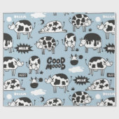 Kuh und Milch Geschenkpapier (Flach)