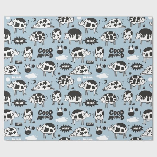 Kuh und Milch Geschenkpapier (Flach)