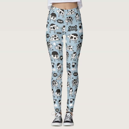 Kuh und Milch Leggings (Vorderseite)