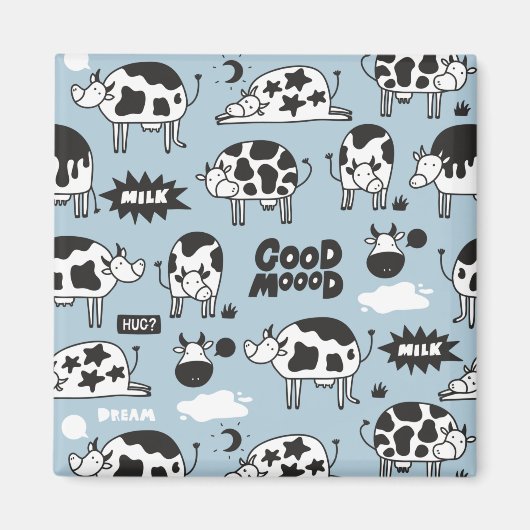 Kuh und Milch Magnet (Vorne)