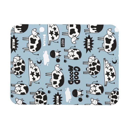 Kuh und Milch Magnet (Horizontal)