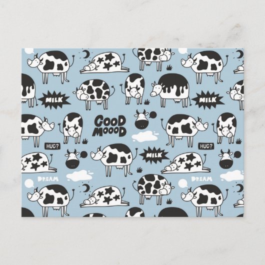 Kuh und Milch Postkarte (Vorderseite)